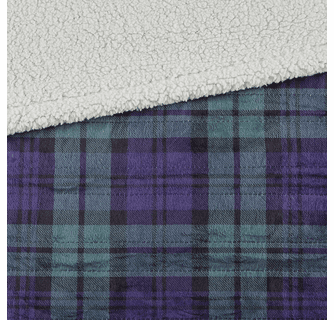 Woolrich Brewster Oversized Mink to Berber Heated Throw - 60"W x 70"L