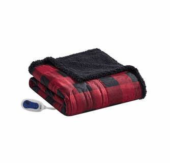 Woolrich Heated Linden Oversized Mink to Berber Throw - 60"Wx70"L