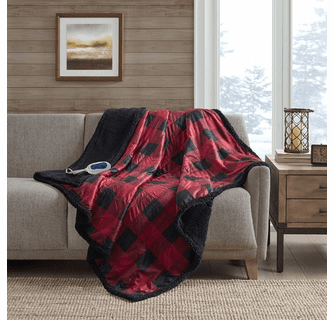 Woolrich Heated Linden Oversized Mink to Berber Throw - 60"Wx70"L