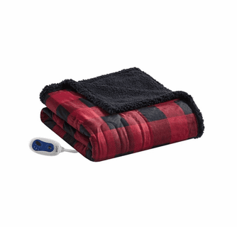 Woolrich Heated Linden Oversized Mink to Berber Throw - 60"Wx70"L