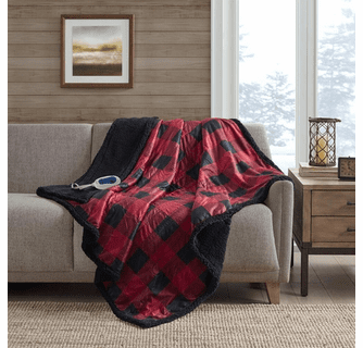 Woolrich Heated Linden Oversized Mink to Berber Throw - 60"Wx70"L