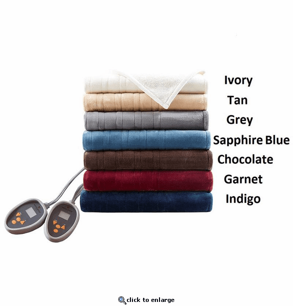 Woolrich Heated Plush to Berber Blanket - King