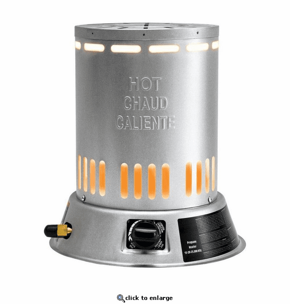 World Marketing 15-25,000 BTU Propane (LP) Convection Heater - Silver