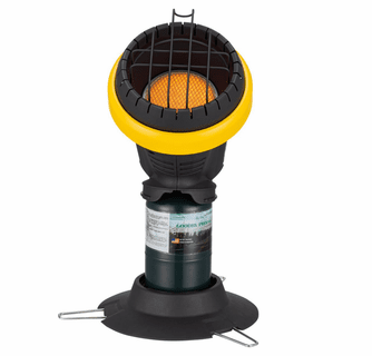 World Marketing 4,000 BTU Portable Propane Heater - Black/Yellow/Green