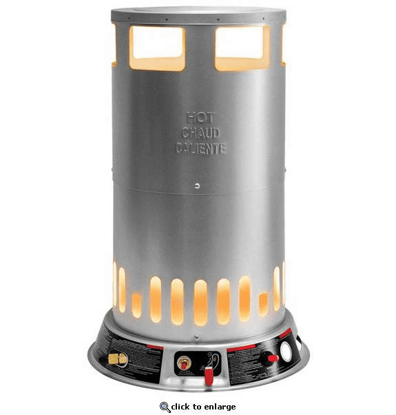 World Marketing 50-200,000 BTU Propane(LP) Convection Heater - Silver