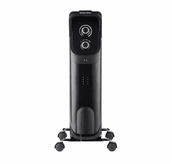 World Marketing Comfort Glow 1500W 7 Fins Oil-Filled Radiator Heater for Indoor Use - Black