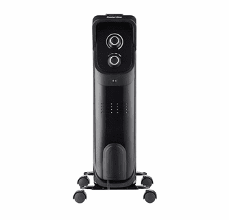 World Marketing Comfort Glow 1500W 7 Fins Oil-Filled Radiator Heater for Indoor Use - Black