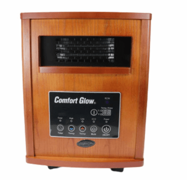 World Marketing Comfort Glow 8-Element Infrared Quartz Heater and Over Heat Protection - Oak