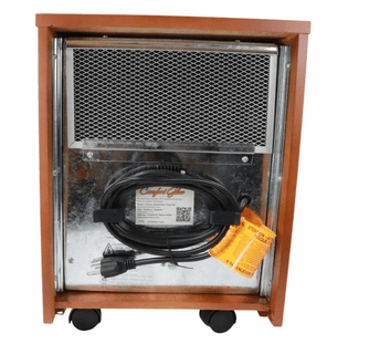 World Marketing Comfort Glow 8-Element Infrared Quartz Heater and Over Heat Protection - Oak