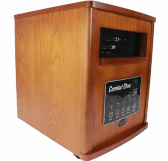 World Marketing Comfort Glow 8-Element Infrared Quartz Heater and Over Heat Protection - Oak