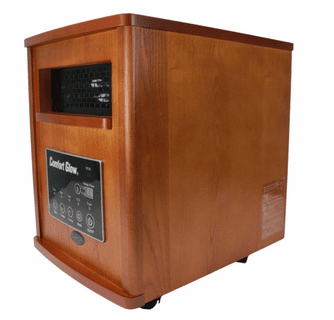 World Marketing Comfort Glow 8-Element Infrared Quartz Heater and Over Heat Protection - Oak