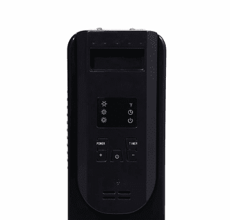 World Marketing Comfort Glow Electric Oil Filled Radiator Heater with 3 Power Settings - Black