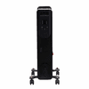 World Marketing Comfort Glow Electric Oil Filled Radiator Heater with 3 Power Settings - Black