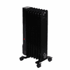 World Marketing Comfort Glow Electric Oil Filled Radiator Heater with 3 Power Settings - Black