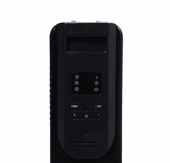 World Marketing Comfort Glow Electric Oil Filled Radiator Heater with 3 Power Settings - Black