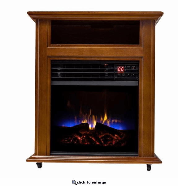 World Marketing Comfort Glow Electric Quartz Fireplace - French Walnut