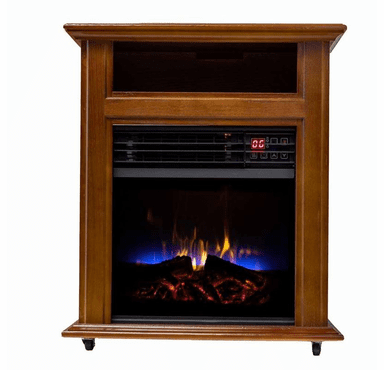 World Marketing Comfort Glow Electric Quartz Fireplace - French Walnut