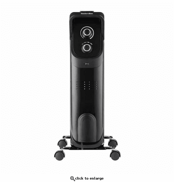 World Marketing Comfort Glow EOF280 7- Finned Oil Filled Radiant Space Heater - Black
