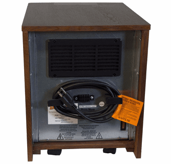 World Marketing Comfort Glow Infrared Electric Space Heater and Over Heat Protection - Chestnut