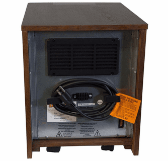 World Marketing Comfort Glow Infrared Electric Space Heater and Over Heat Protection - Chestnut