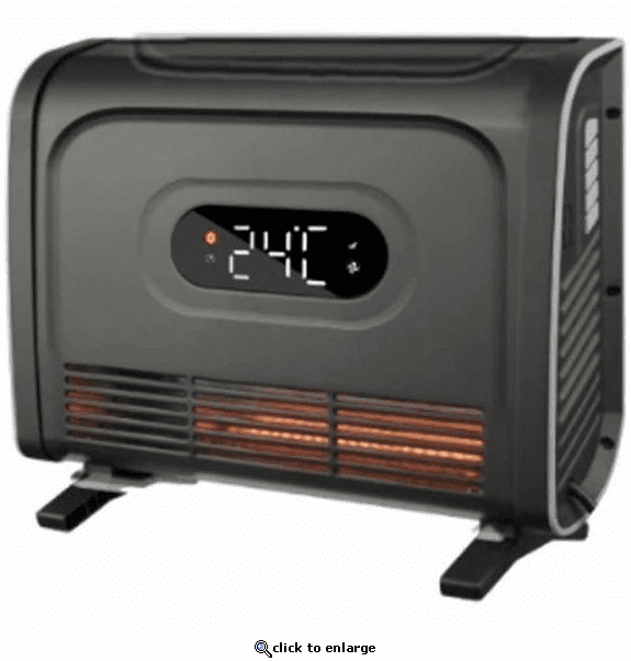 World Marketing Comfort Glow Infrared Quartz Electric Space Heater with Remote Control - Black
