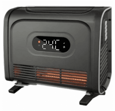 World Marketing Comfort Glow Infrared Quartz Electric Space Heater with Remote Control - Black