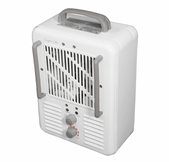 World Marketing Comfort Glow Milkhouse Style Electric Heater - White