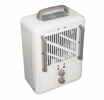 World Marketing Comfort Glow Milkhouse Style Electric Heater - White