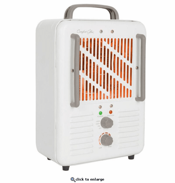 World Marketing Comfort Glow Milkhouse Style Electric Heater - White
