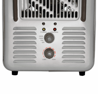 World Marketing Comfort Glow Milkhouse Style Electric Heater with 3-prong Grounded Plug - White