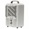 World Marketing Comfort Glow Milkhouse Style Electric Heater with 3-prong Grounded Plug - White