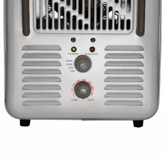 World Marketing Comfort Glow Milkhouse Style Electric Heater with 3-prong Grounded Plug - White