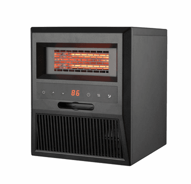 World Marketing Comfort Glow Portable Electric Infrared Quartz Heater with Remote - Black