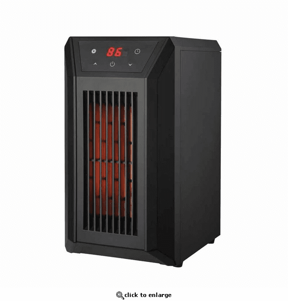 World Marketing Comfort Glow QDE1250 Tabletop Infrared Quartz Heater - Black