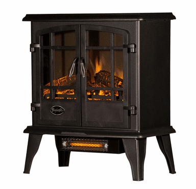 World Marketing Comfort Glow The Keystone Infrared Quartz Electric Stove - Black