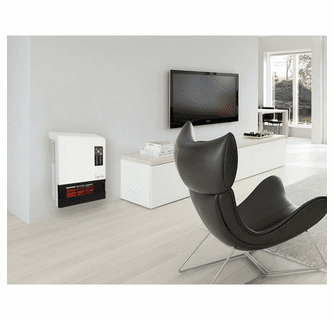 World Marketing Comfort Glow Wall Mount Heater for Bathroom with Remote - White