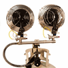 World Marketing Double Burner Tank Top Heater with Tip-over Shut-off - Match Ignition/Silver
