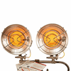 World Marketing Double Burner Tank Top Heater with Tip-over Shut-off - Match Ignition/Silver