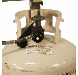 World Marketing Double Burner Tank Top Heater with Tip-over Shut-off - Match Ignition/Silver