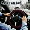 Zone Tech 12V Car Steering Wheel Heated Cover - Classic Black