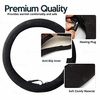 Zone Tech 12V Car Steering Wheel Heated Cover - Classic Black