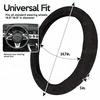 Zone Tech 12V Car Steering Wheel Heated Cover - Classic Black