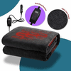 Zone Tech 12V Fireproof Car Heated Travel Blanket - Classic Black