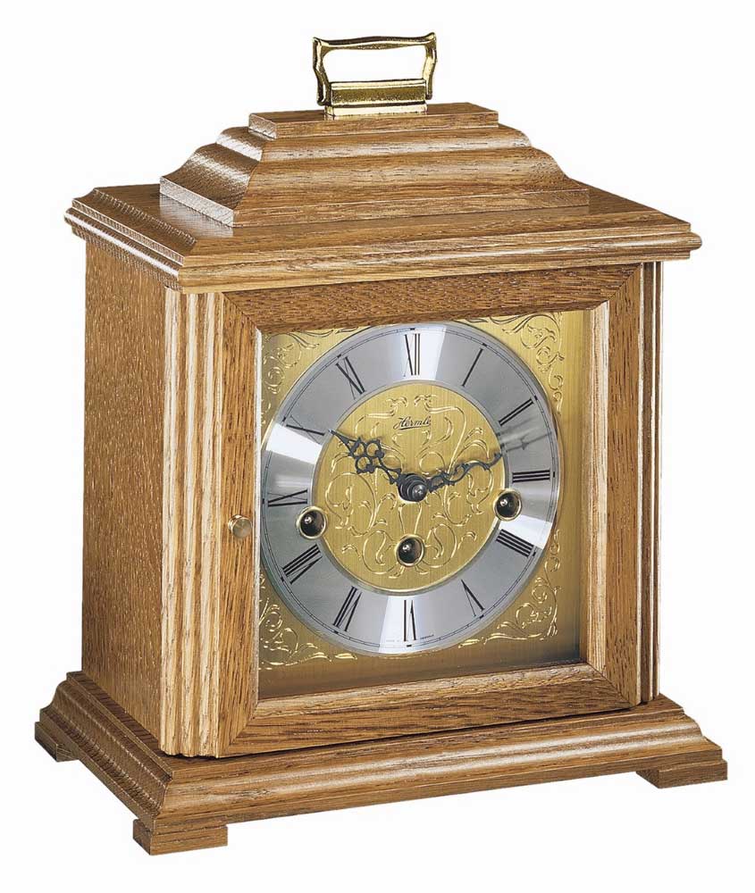 Ashland Keywound Mantel Clock by Hermle Oak Finish 501 and up...