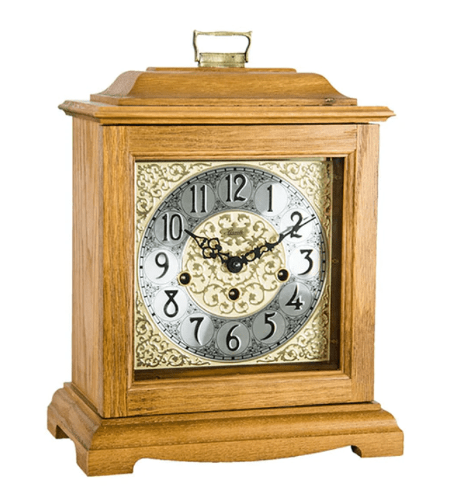 Austen Oak Mechanical Keywound Mantel Clock by Hermle