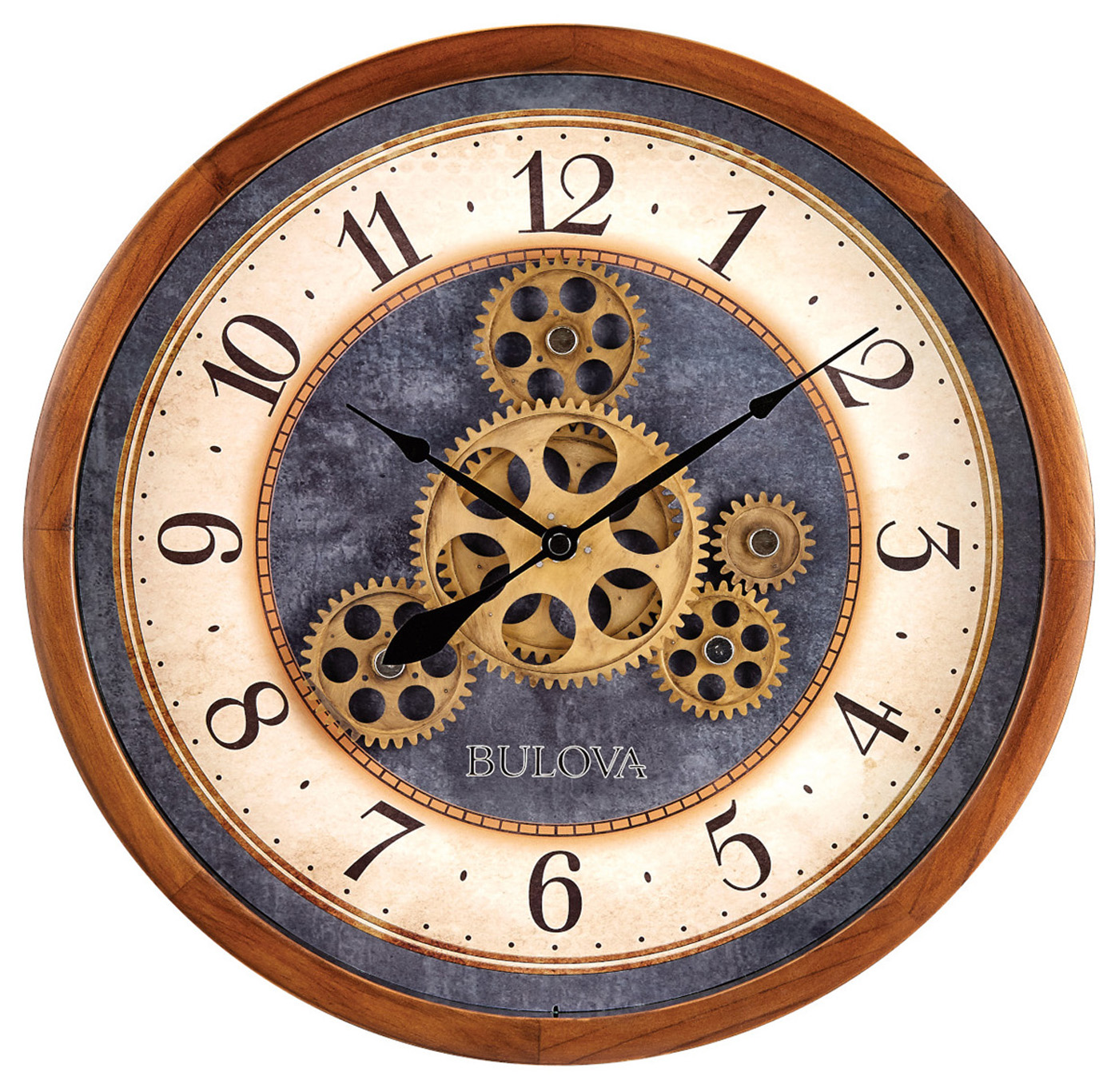 Gears In Motion Wall Clock by Bulova Under 100