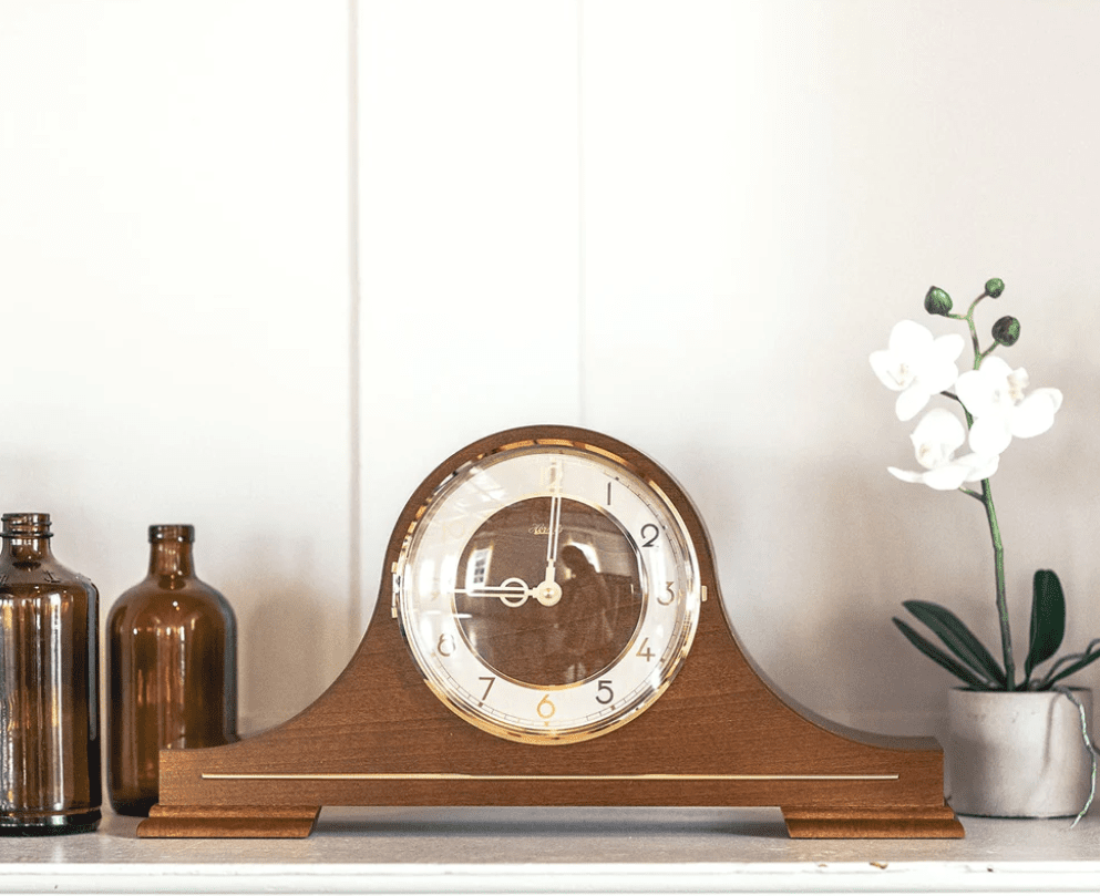 Mid Century Modern Stepney Quartz Mantel Clock by Hermle