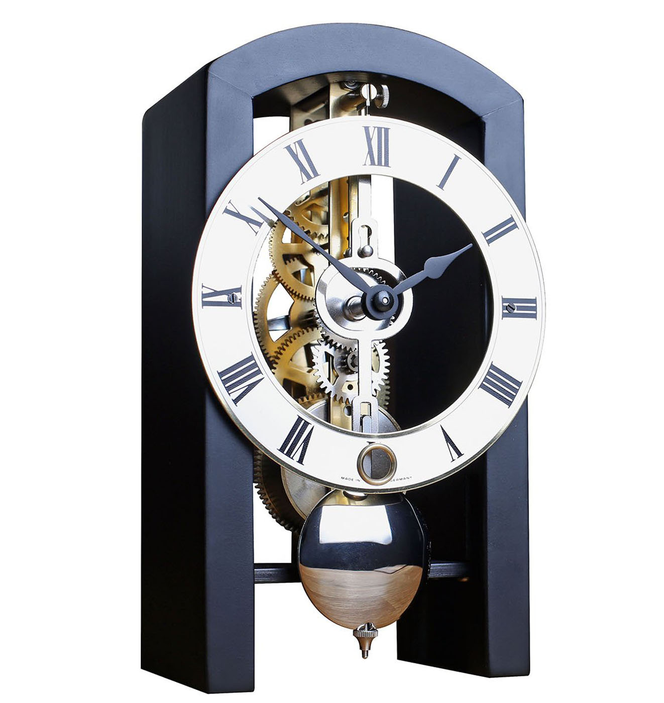 Patterson Black Key Wound Mantel Clock by Hermle 101 200