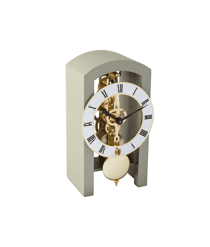 Patterson Grey Key Wound Mantel Clock by Hermle