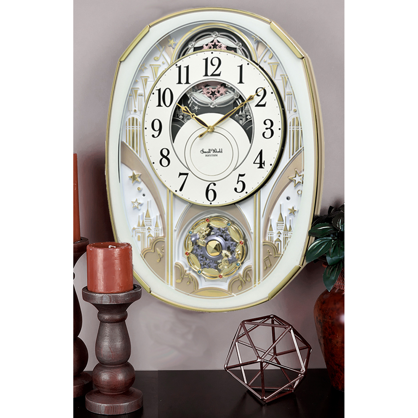 Princess Palace Magic Motion Wall Clock by Rhythm Clocks 301 500